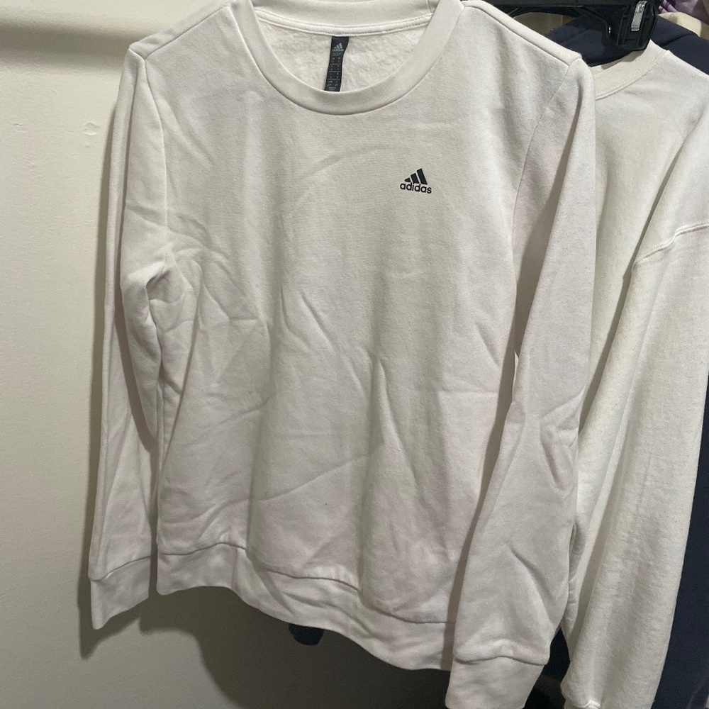 Adidas White Golf Crewneck